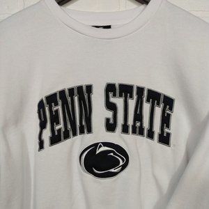 Penn State sweatshirt white with blue embroidered name and logo